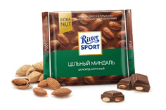 Шоколад Ritter Sport Extra Nut цельный миндаль