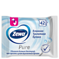 Туалетная бумага Zewa без аромата, влажная, 42 шт