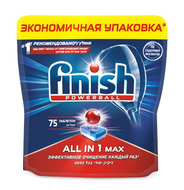 Таблетки для посудомоечной машины FINISH Все в одном, 75шт
